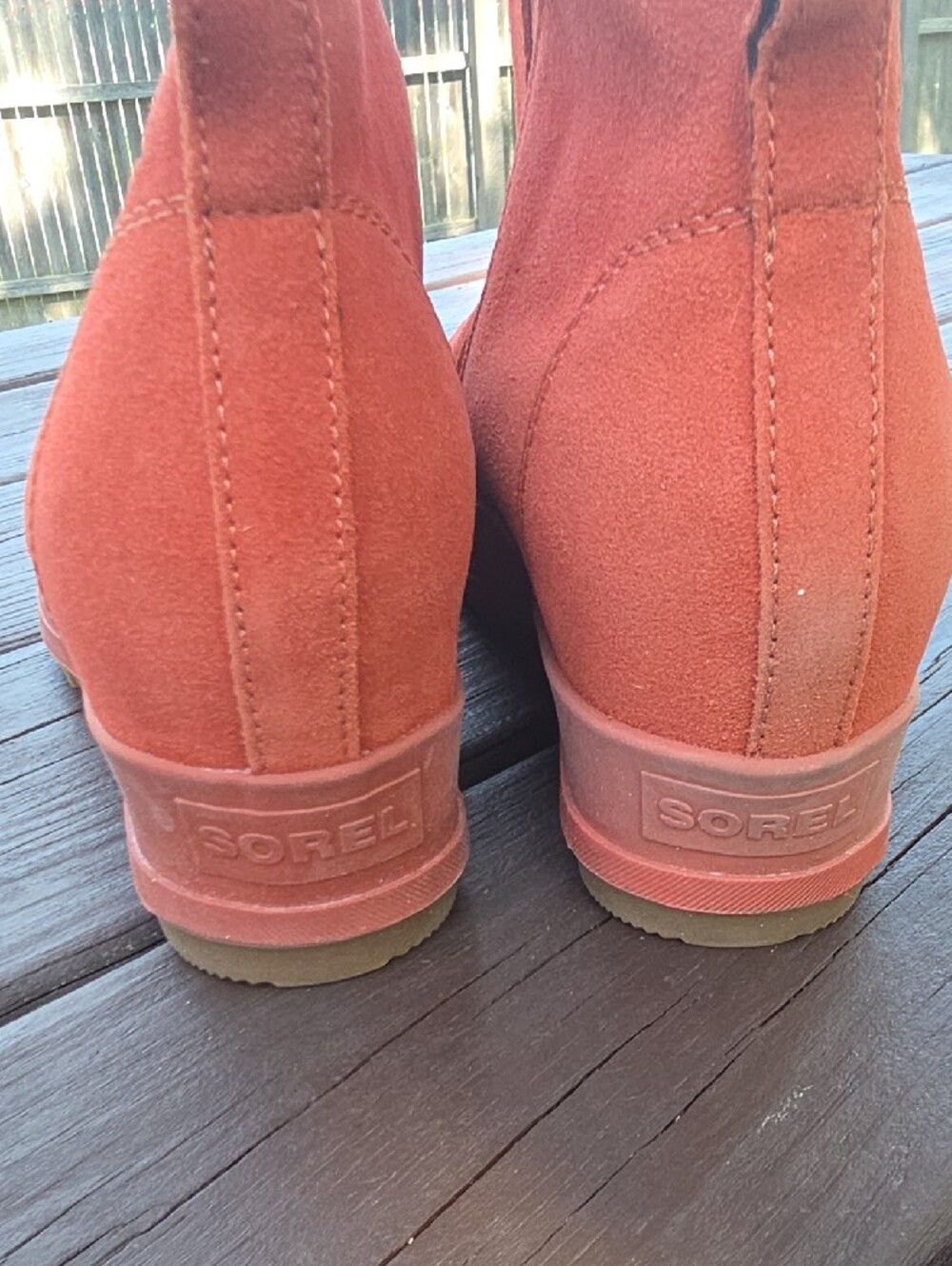 Sorel Women's Rust Orange Suede Chelsea Ankle Boots, Size 9 - Picture 5 of 7